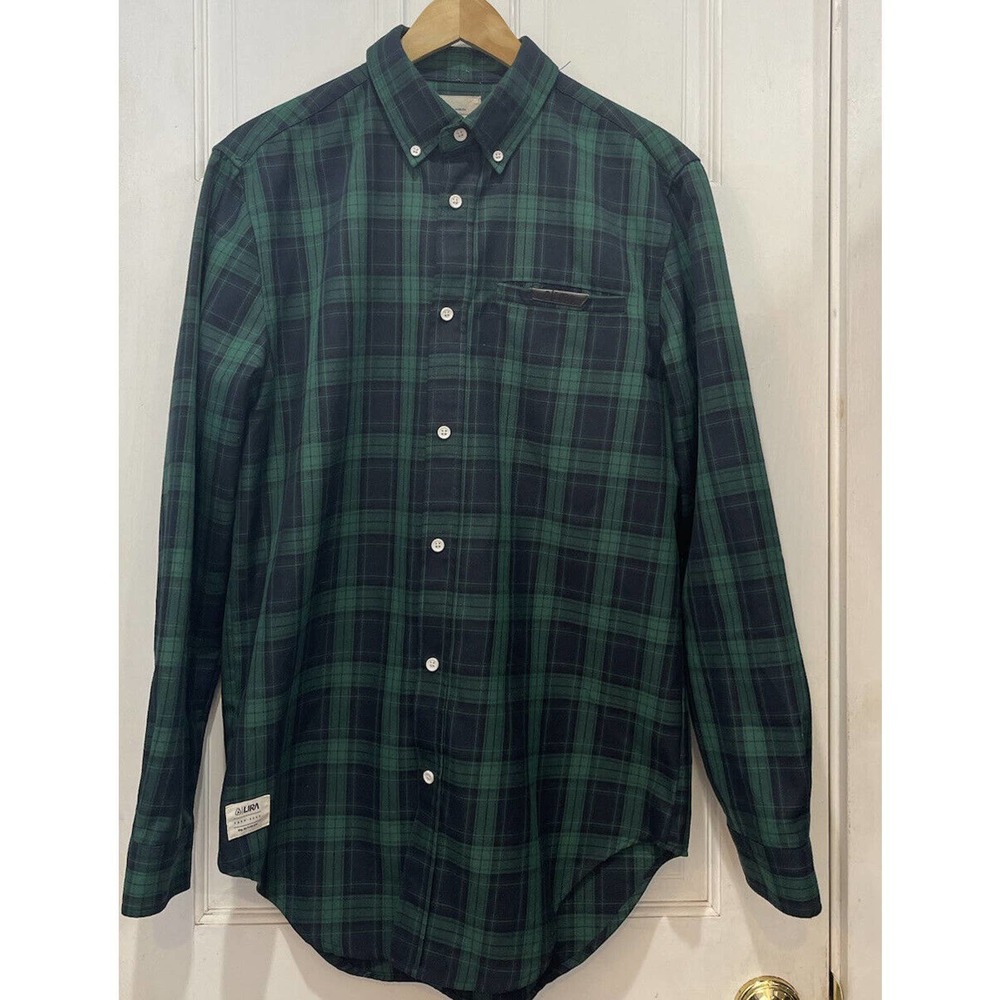 Lira CRTV SCTY Green Plaid Long Sleeve Button Down Men’s Large